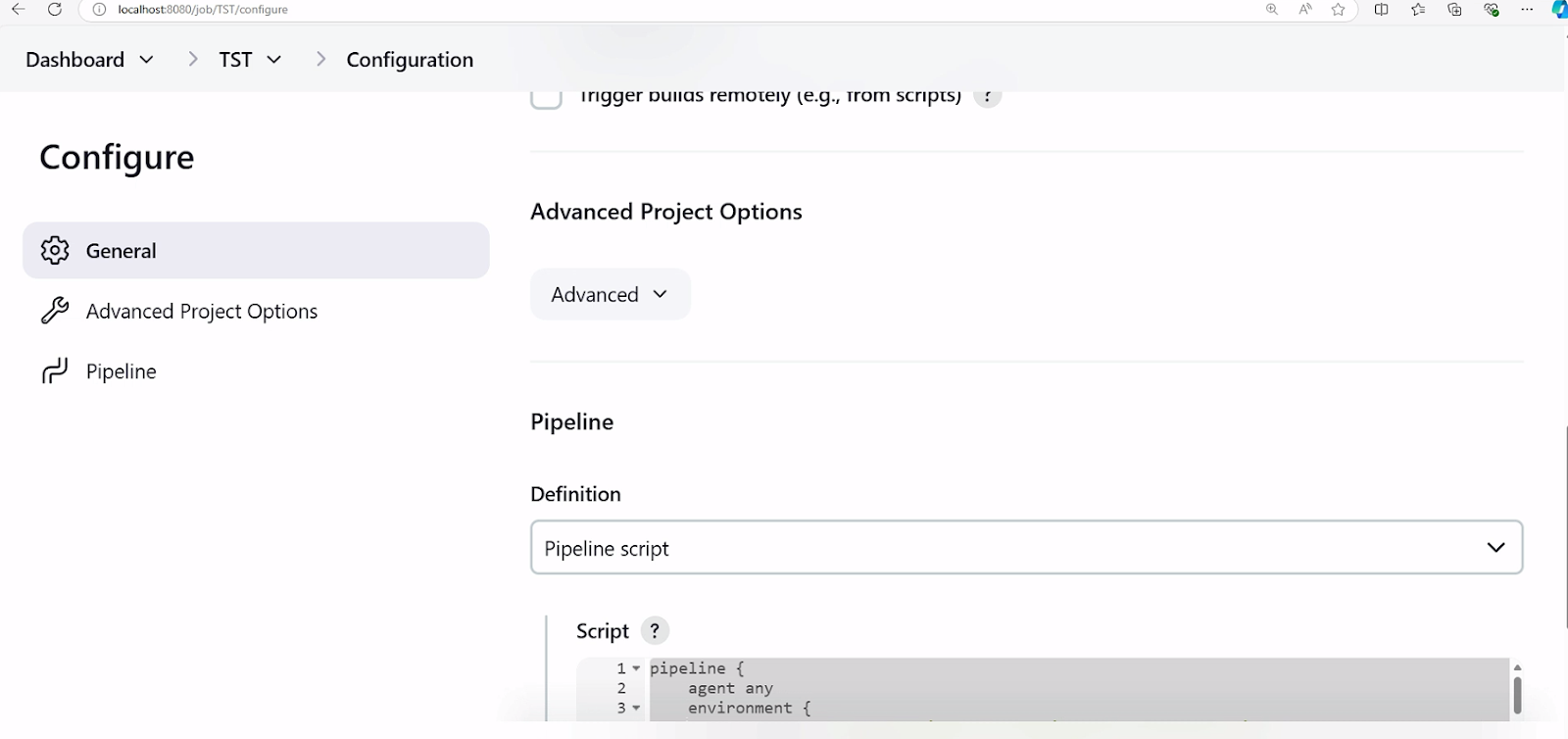 Jenkins Pipeline Configuration