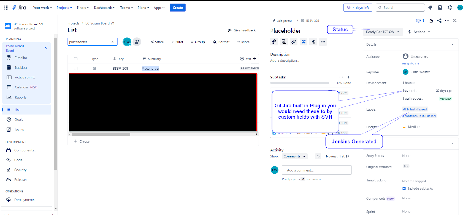 Git Integration in JIRA
